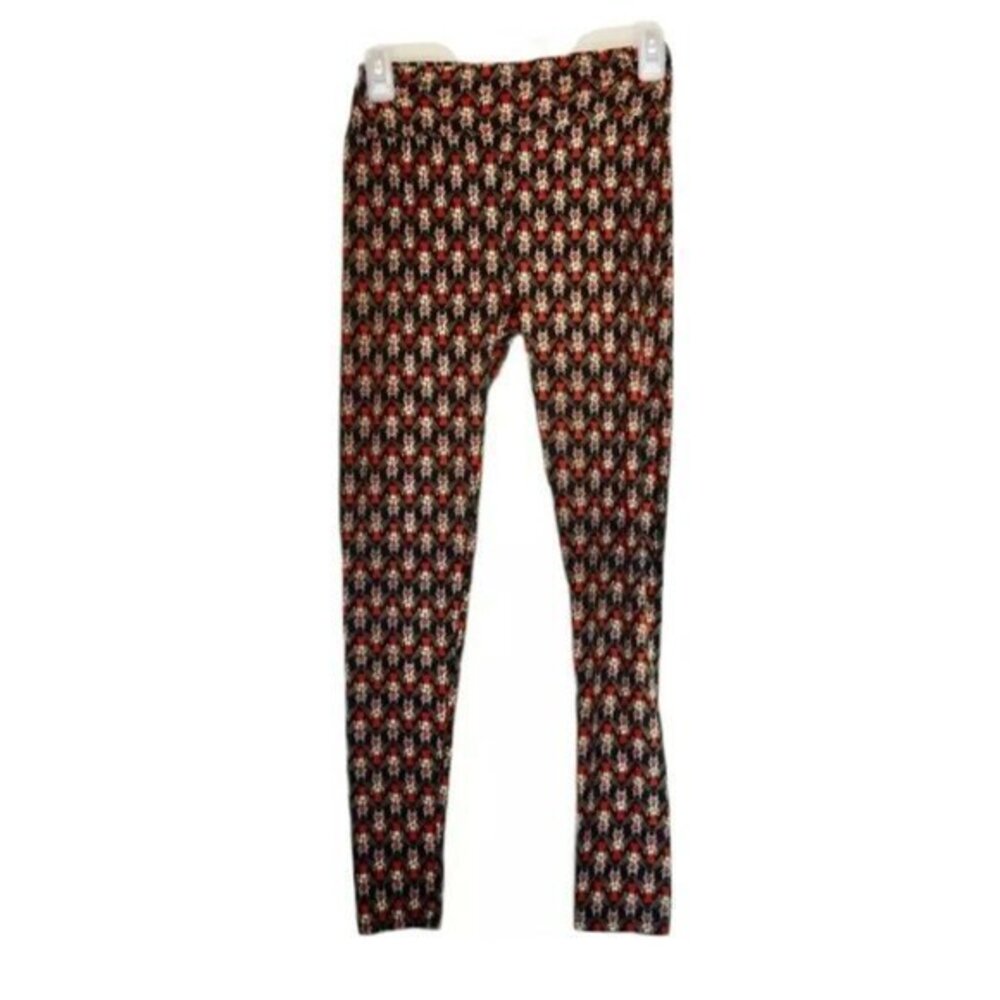 LuLaRoe Leggings Triangle Background  One Size Vibrant Stretch Casual Wear